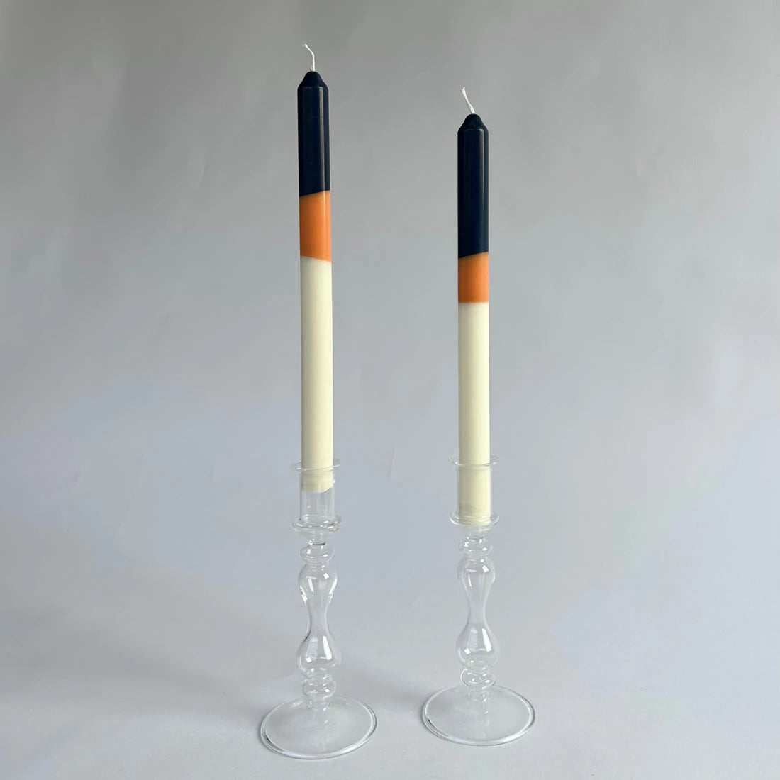 Pygmalion London Set of 2 Patterned Dinner Candles in Various Colours - Lifestory