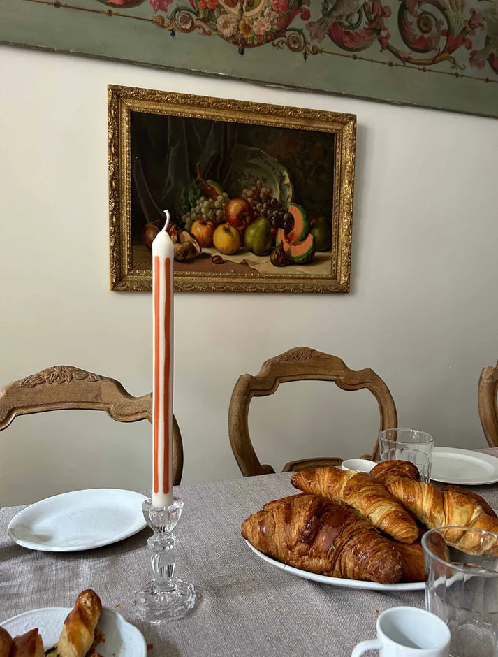 Pygmalion London Set of 2 Patterned Dinner Candles in Various Colours - Lifestory