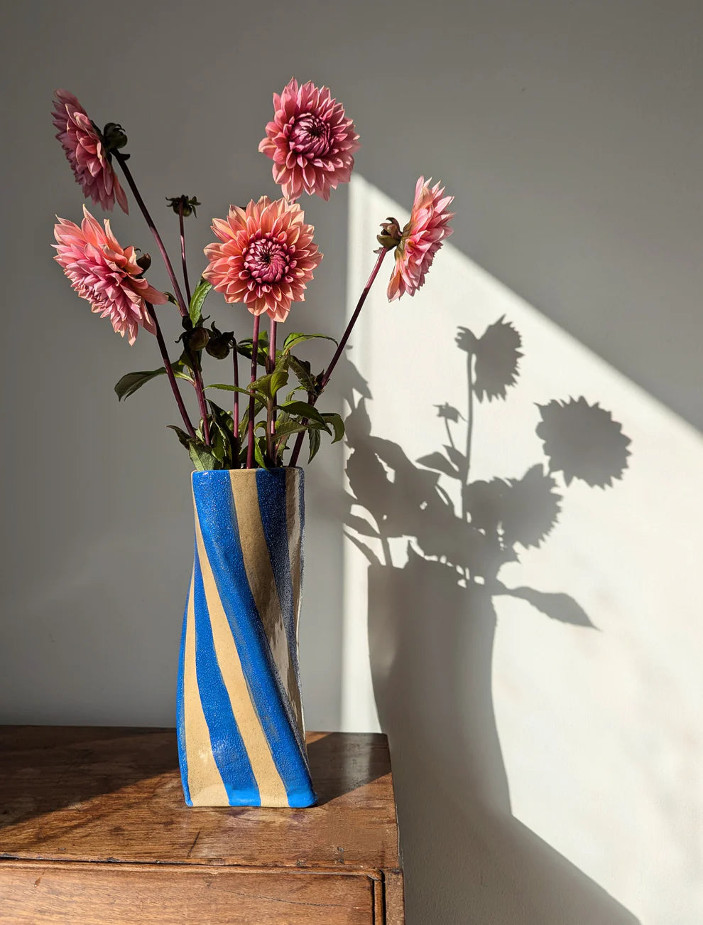 Rosie Gore Stripe Twist Vase in Various Colours - Lifestory