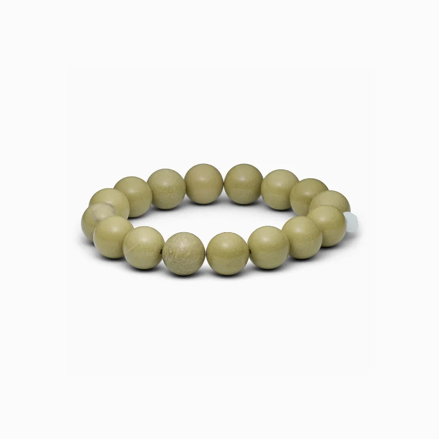 Soï Copenhagen chunky Green Alashan Agate crystal stretch bracelet