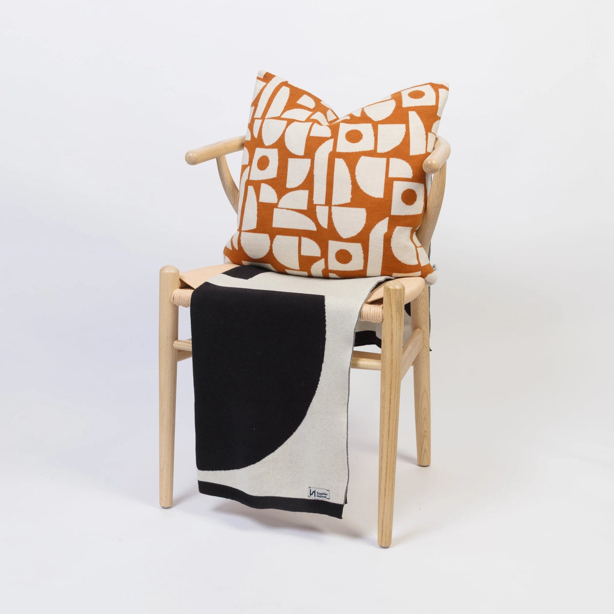 Sophie Home Bruten Mini Square Cushion Cover - Optional Inner | Various Colours