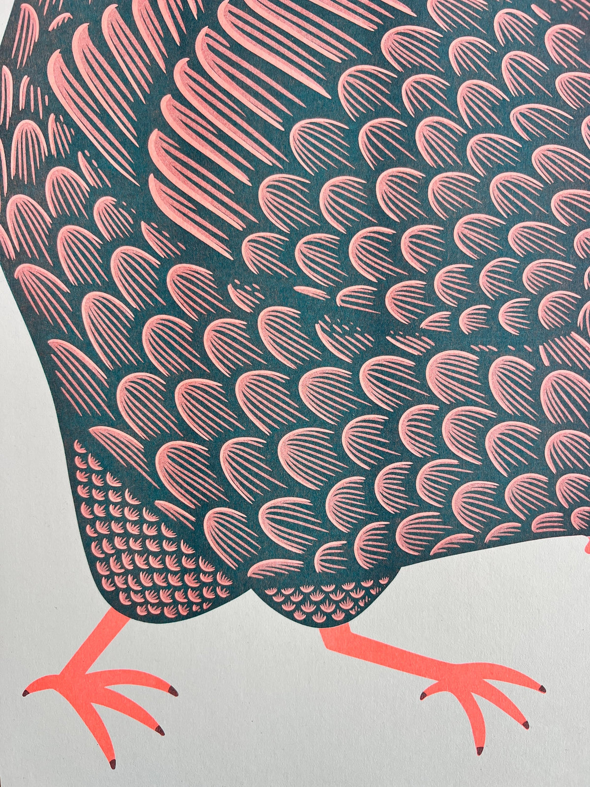 "The Plot Chickens" Unframed A3 Riso Print by Strangford