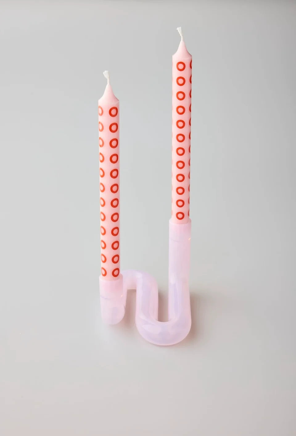 Studio About Wave Candle Holder, Milky Rose