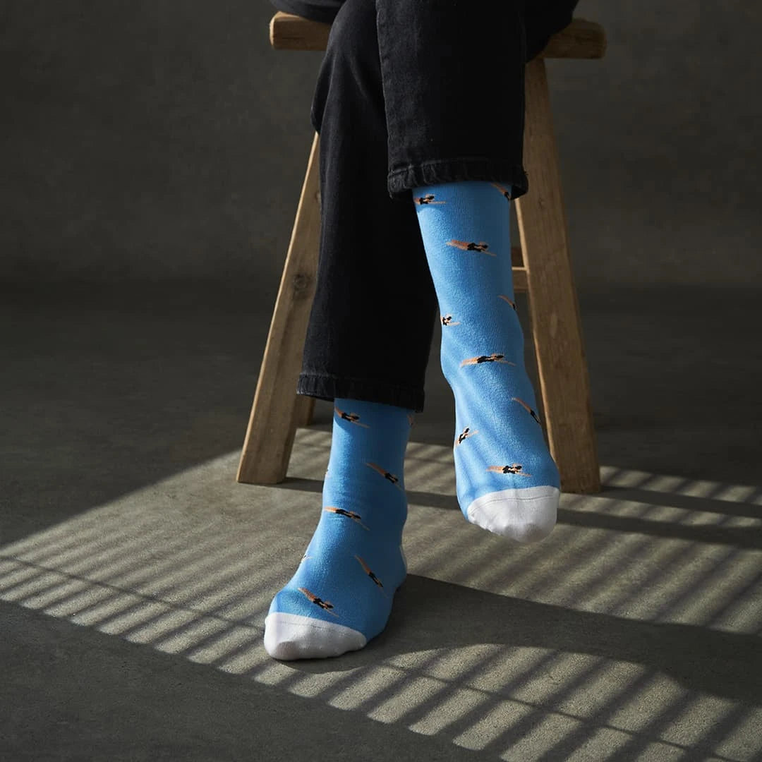 KOSI London The Swimmer Bamboo Socks (UK 3-8) on a model | Lifestory