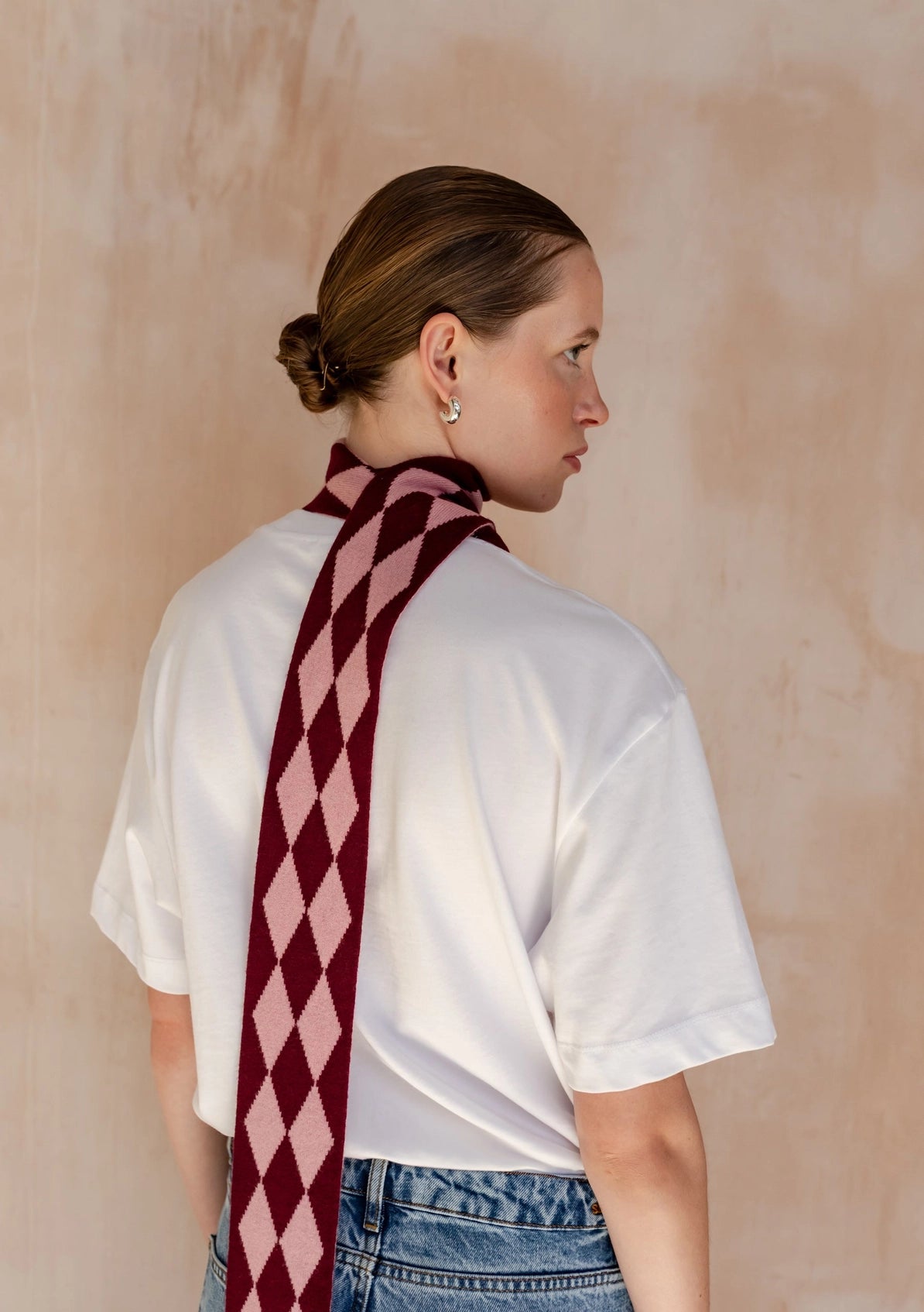 TBCo Merino Wool Skinny Harlequin Scarf in Various Colours