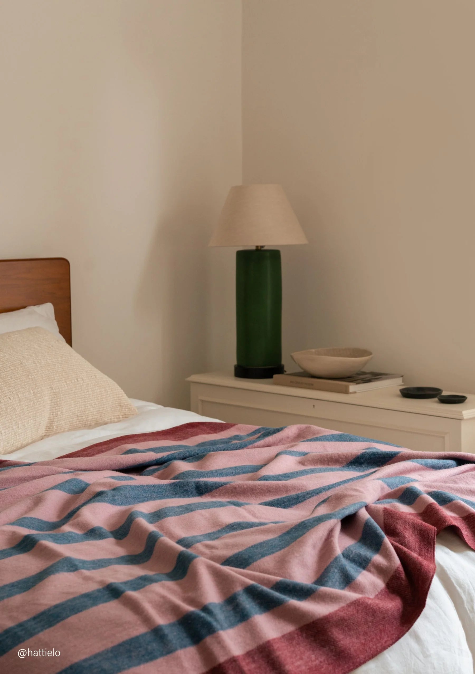 TBCo Recycled Wool Frame Stripe Blanket in Various Colours - Lifestory