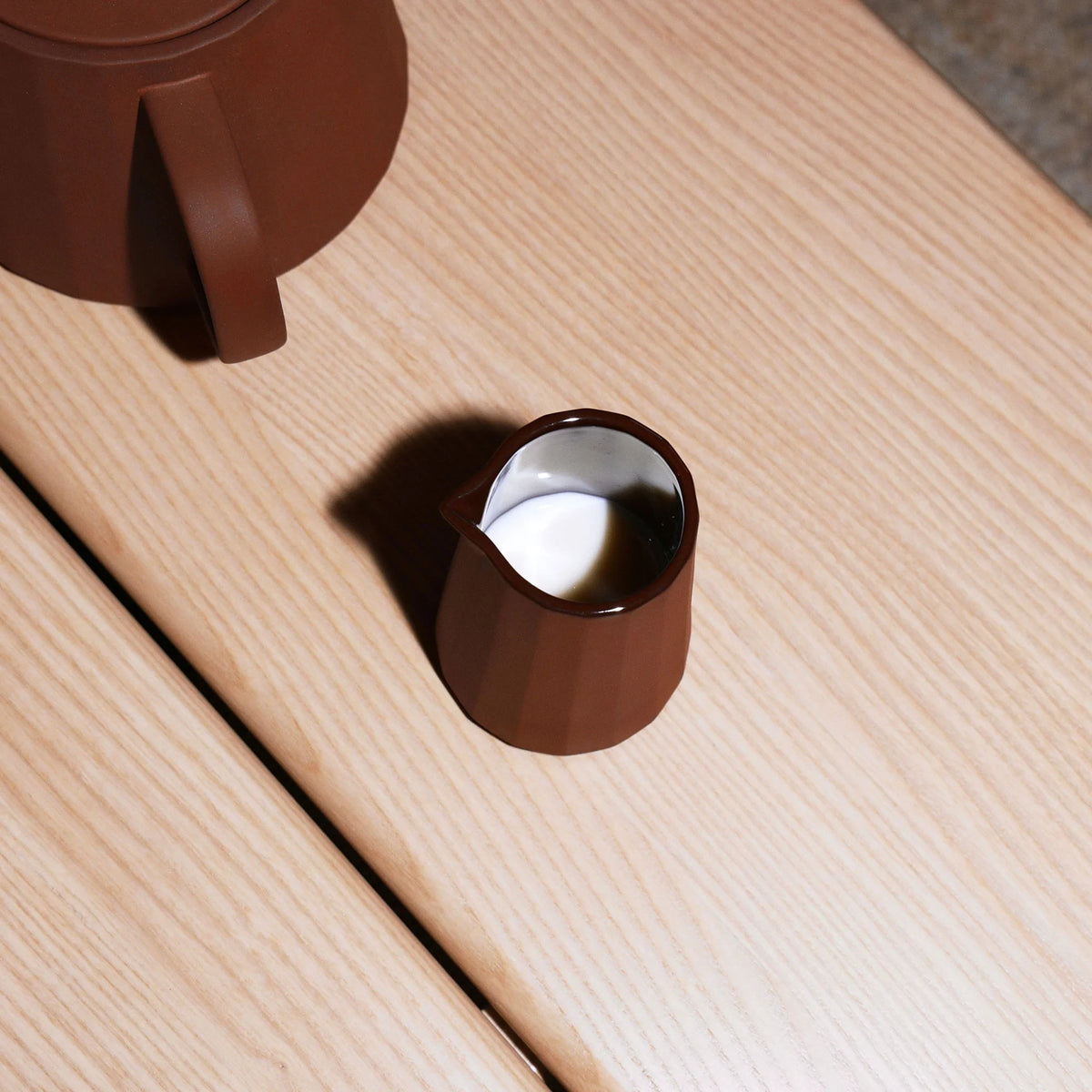Fade Porcelain Milk Jug in Cacao by The Conran Shop
