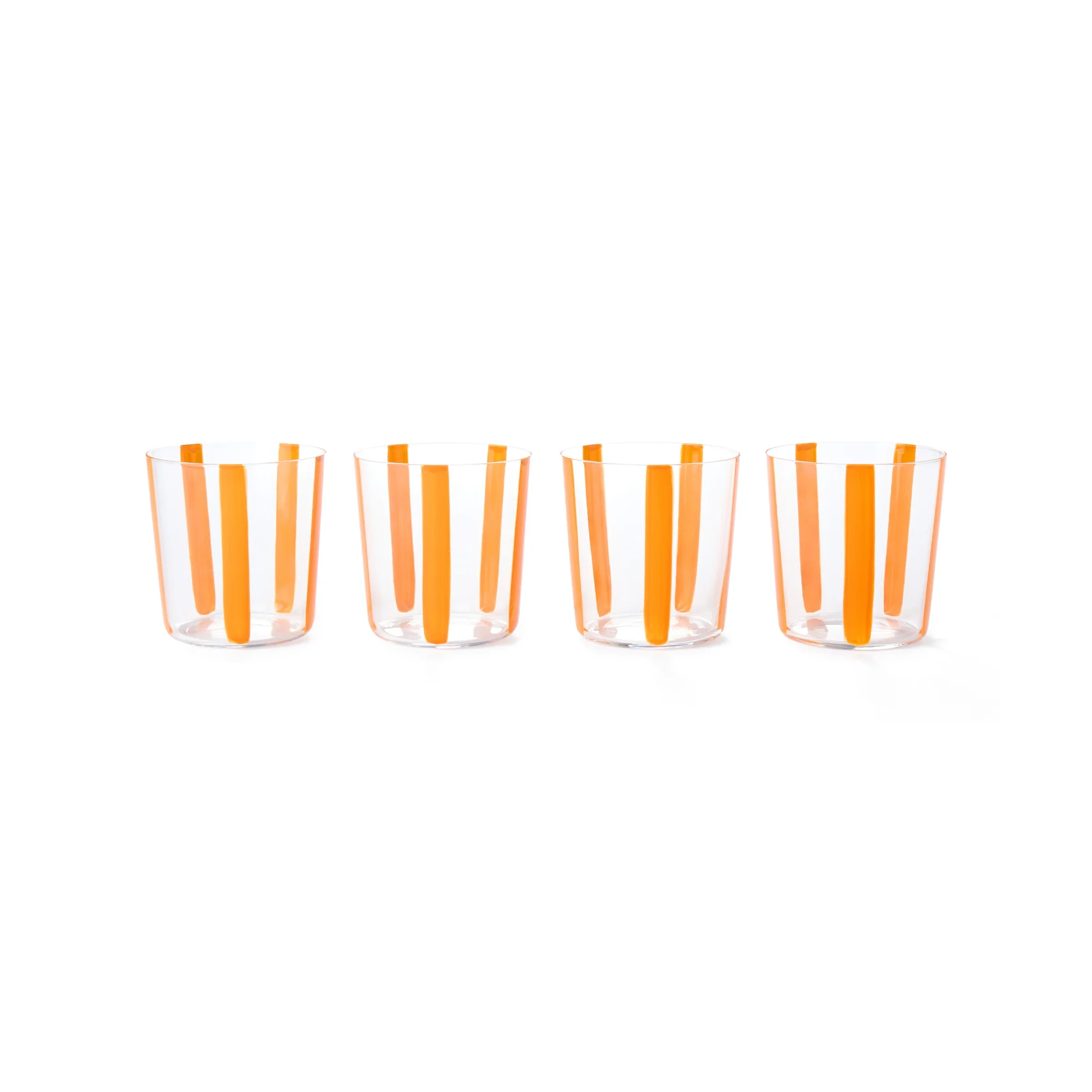 Nova Stripe Low Glass Tumbler Set of 4 by The Conran Shop - Lifestory