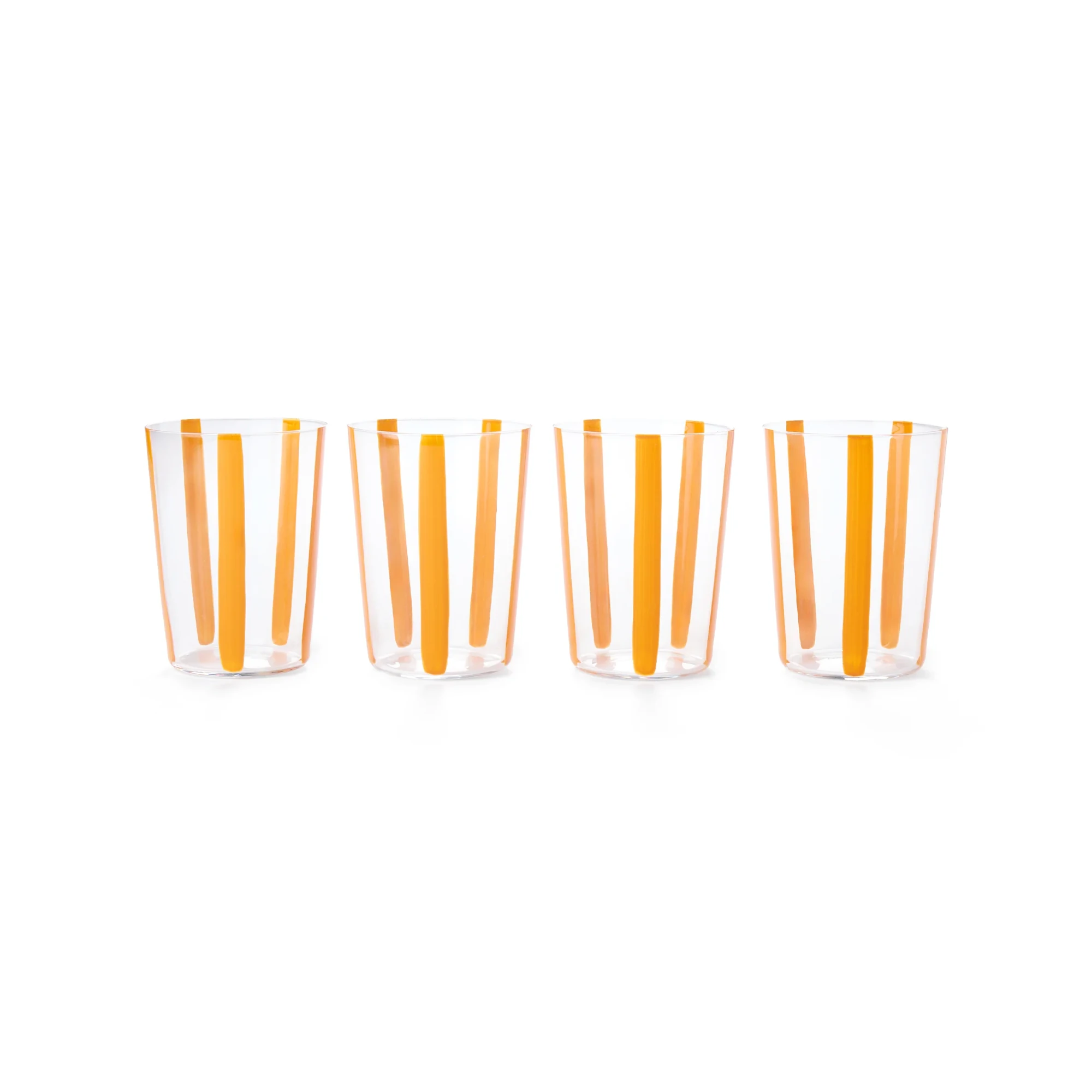 Nova Stripe Tall Glass Tumbler Set of 4 by The Conran Shop - Lifestory