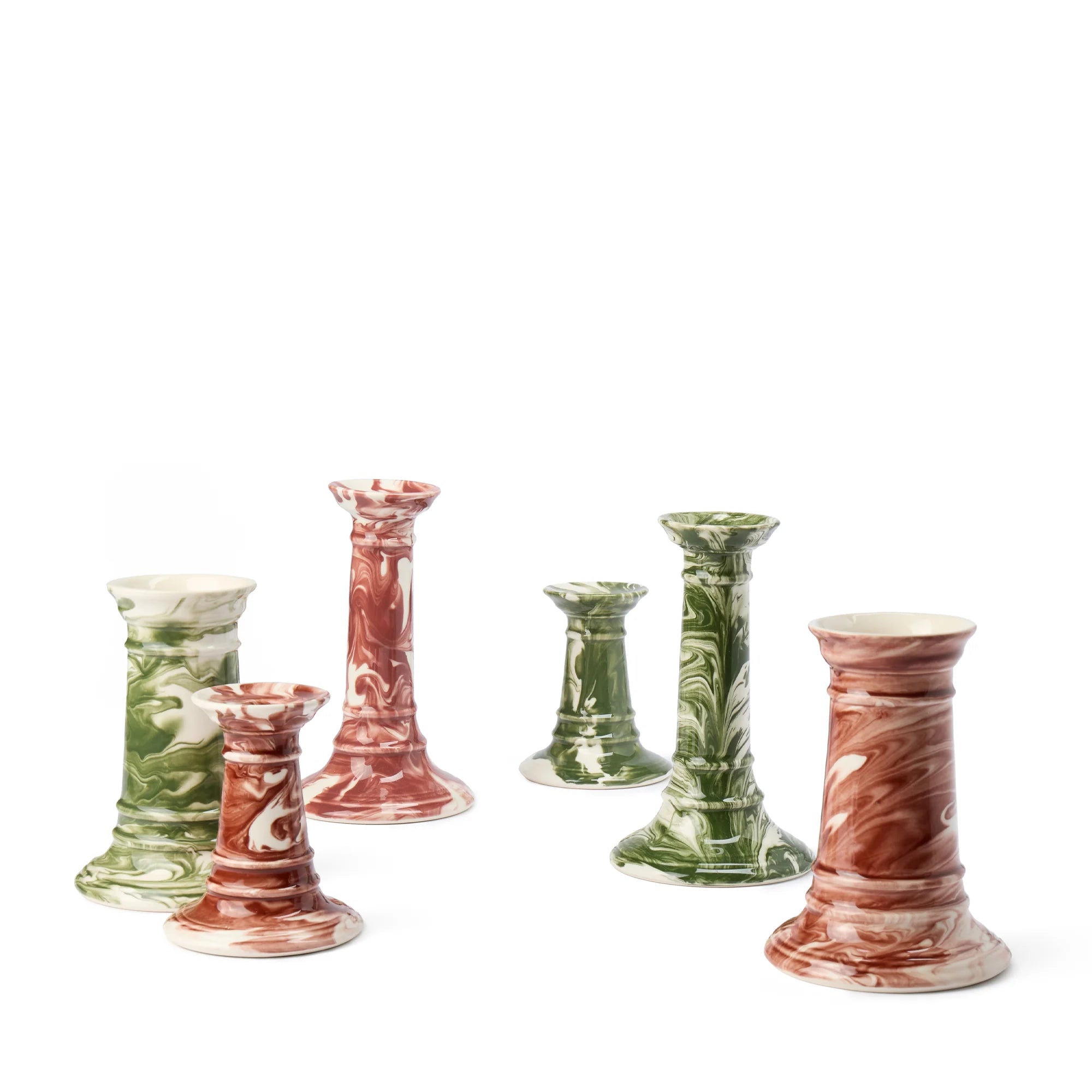 Wardour Stubby Candle Holder in Marbled Earthenware by The Conran Shop - Lifestory