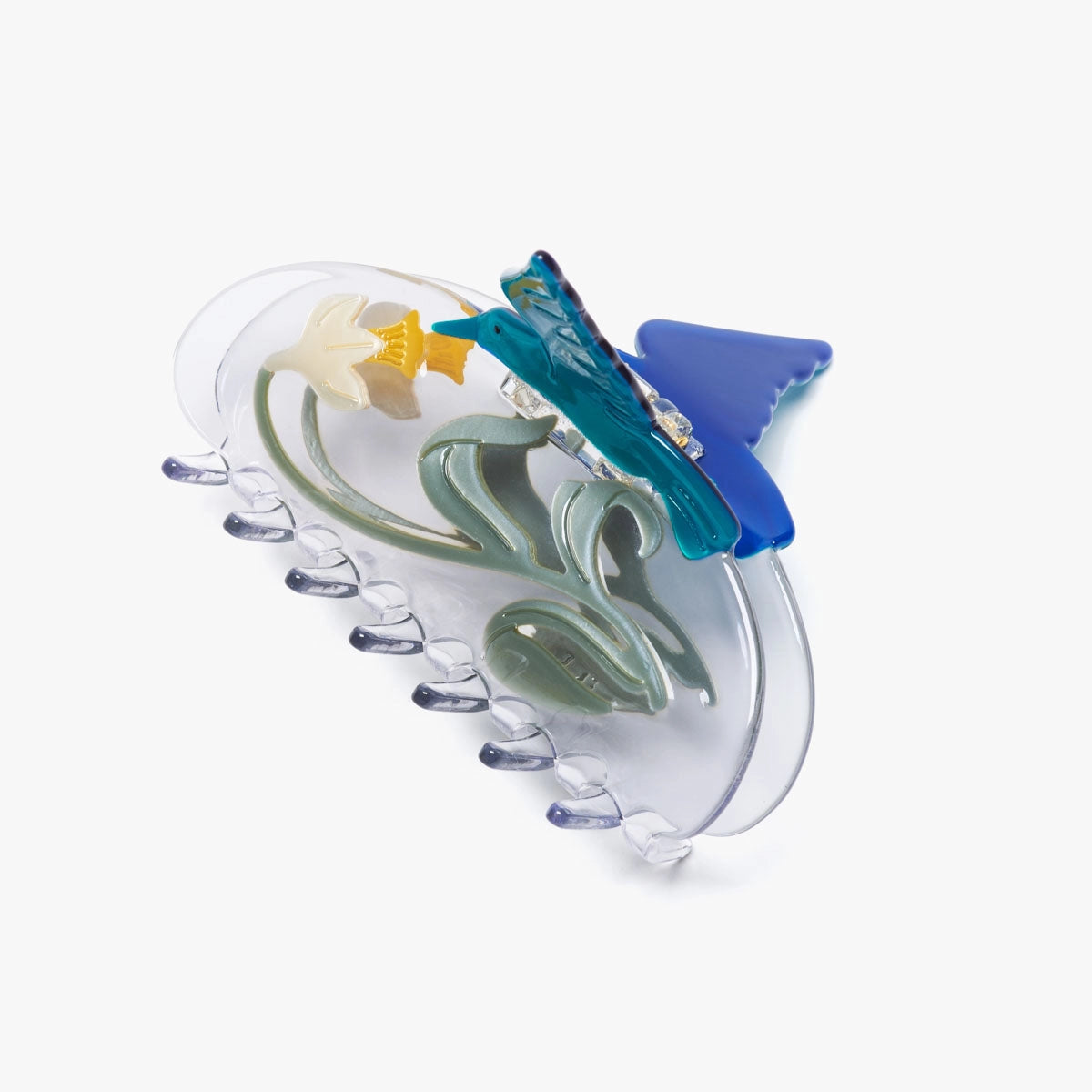 Winona Irene Narcissus & Hummingbird Acetate Hair Claw
