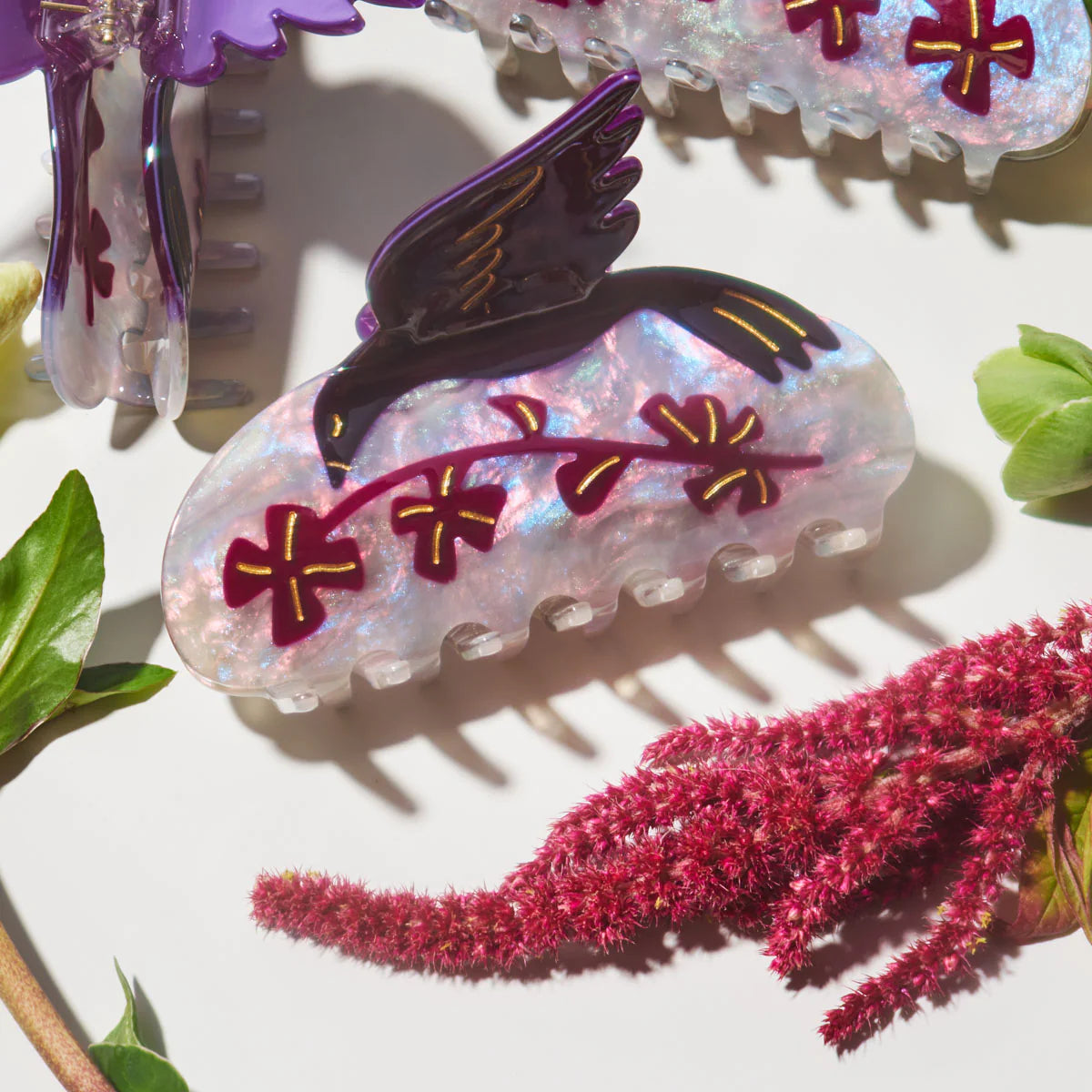 Winona Irene Oxalis & Blackbird Acetate Hair Claw - Lifestory