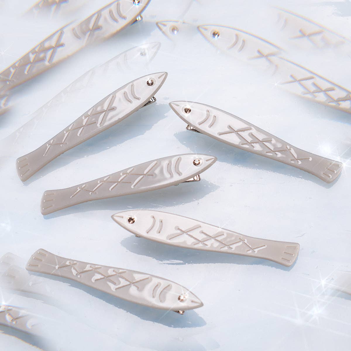 Winona Irene Sardine Fish Acetate Hair Clip Set of 2 - Lifestory