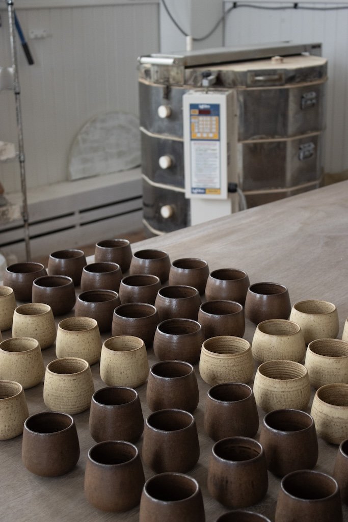 Latte Cup in Bark Glaze by Blanc Ceramics