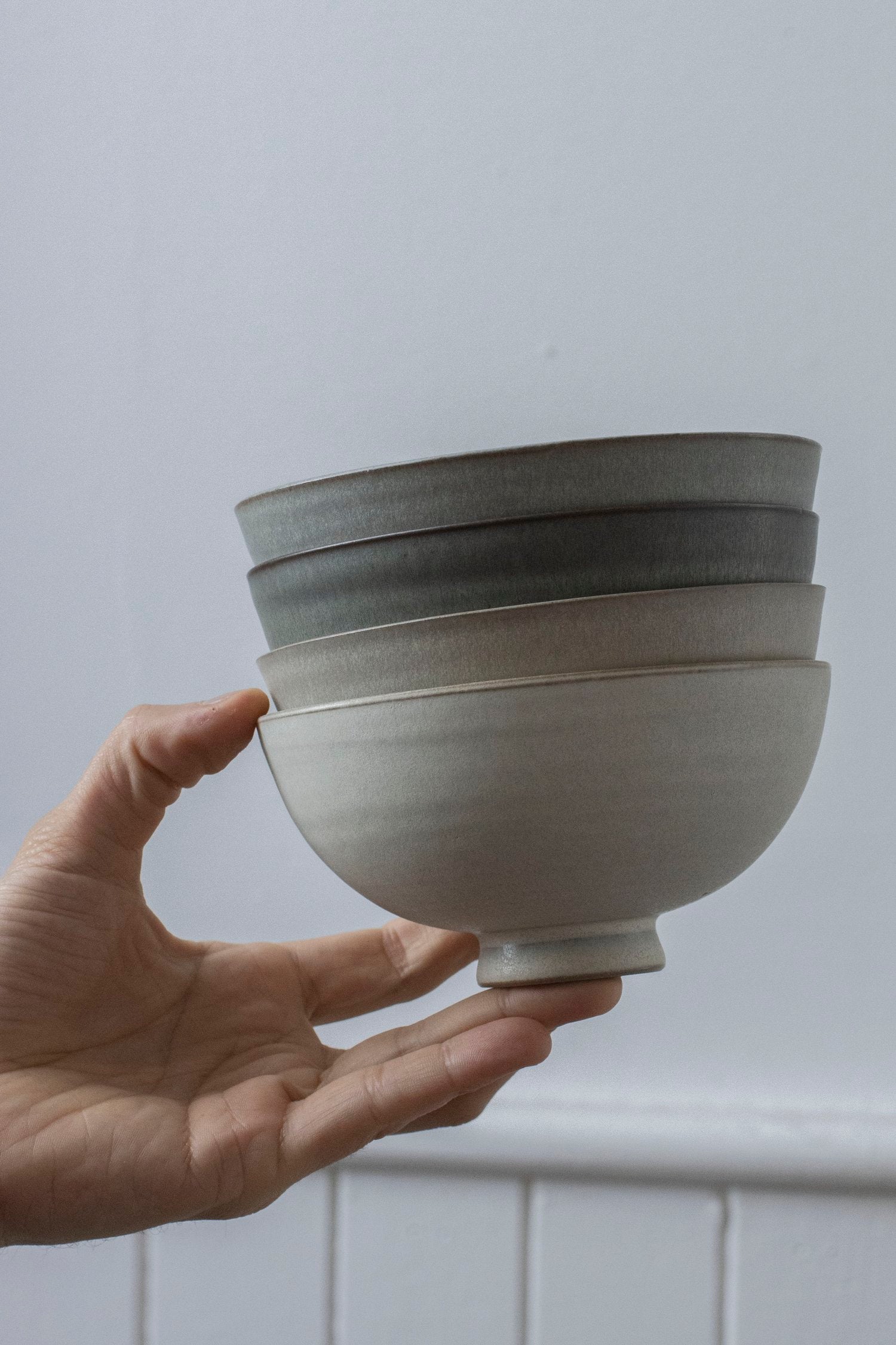 Small Footed Bowl | Feather Grey | by Borja Moronta - Lifestory