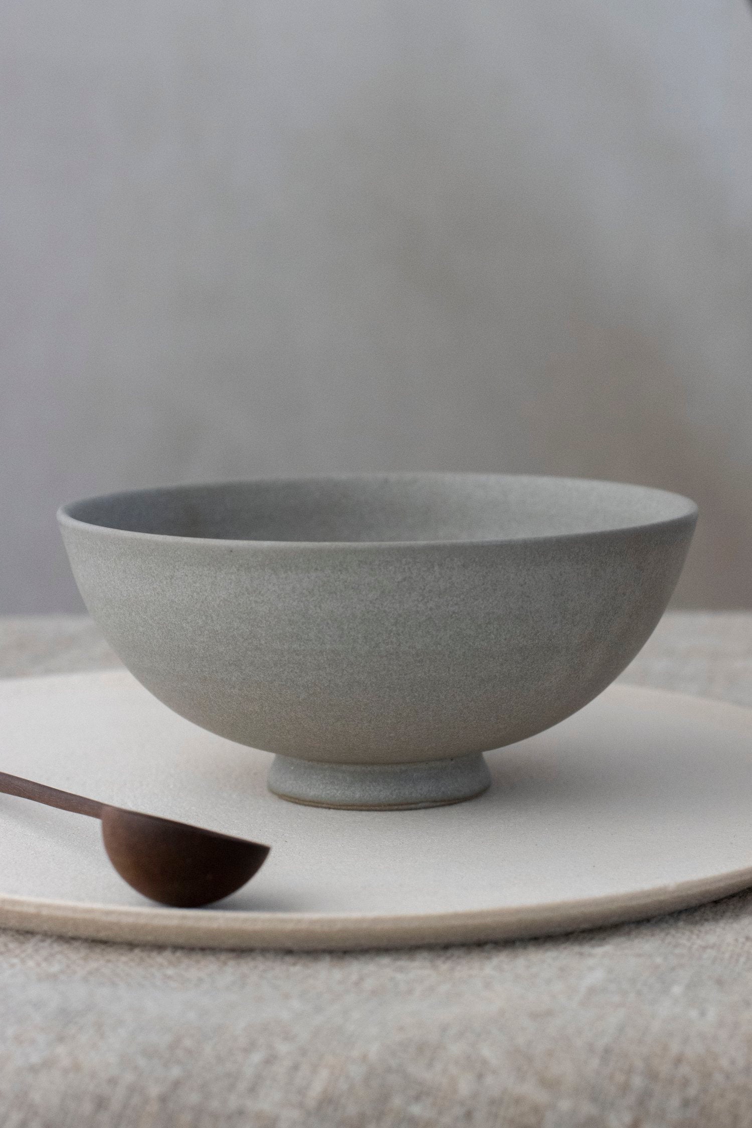 Small Footed Bowl | Feather Grey | by Borja Moronta - Lifestory