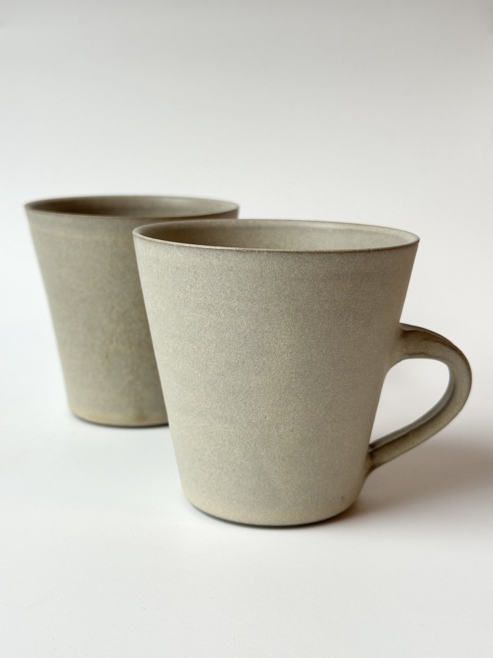 Large Flared Mug with Handle | Cloud White | by Borja Moronta