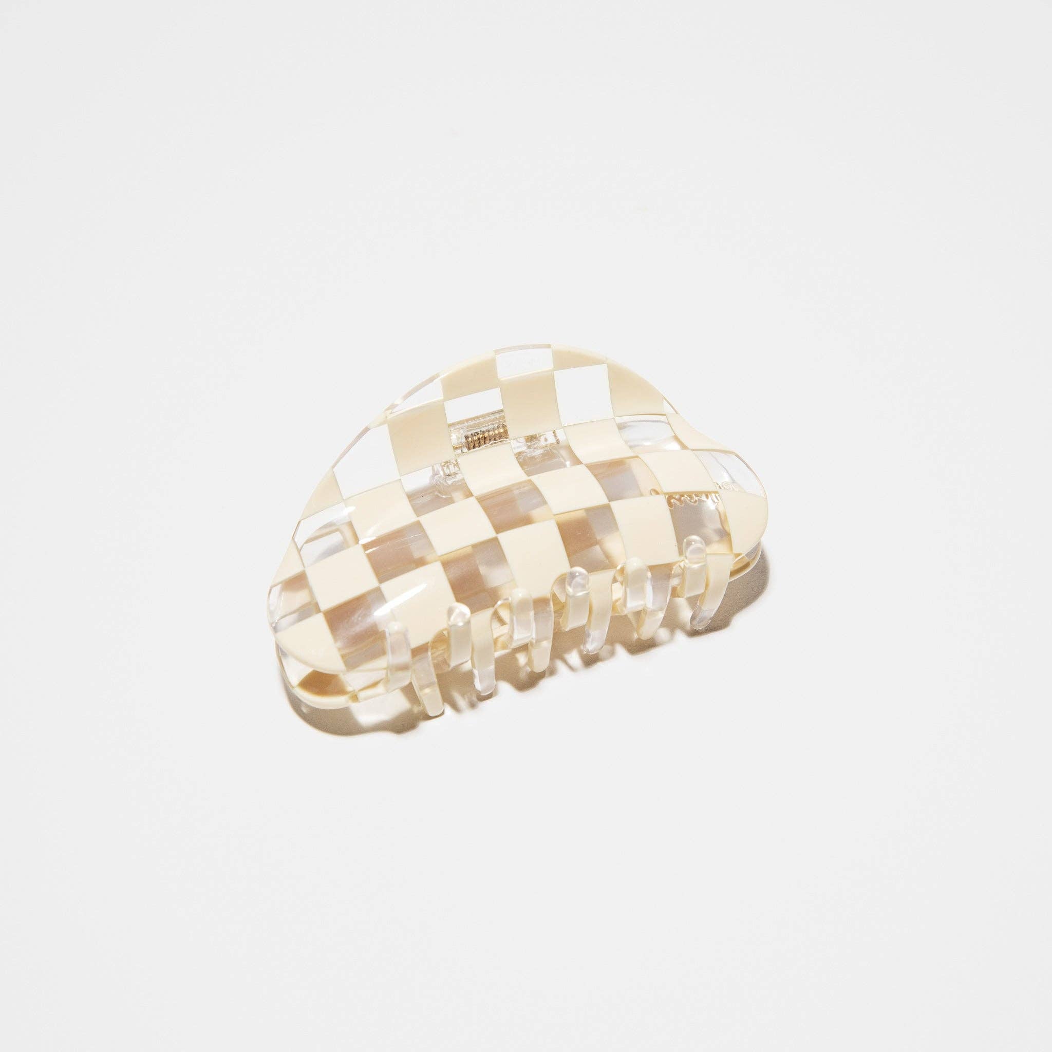 CHUNKS Checker Hair Claw in Clear