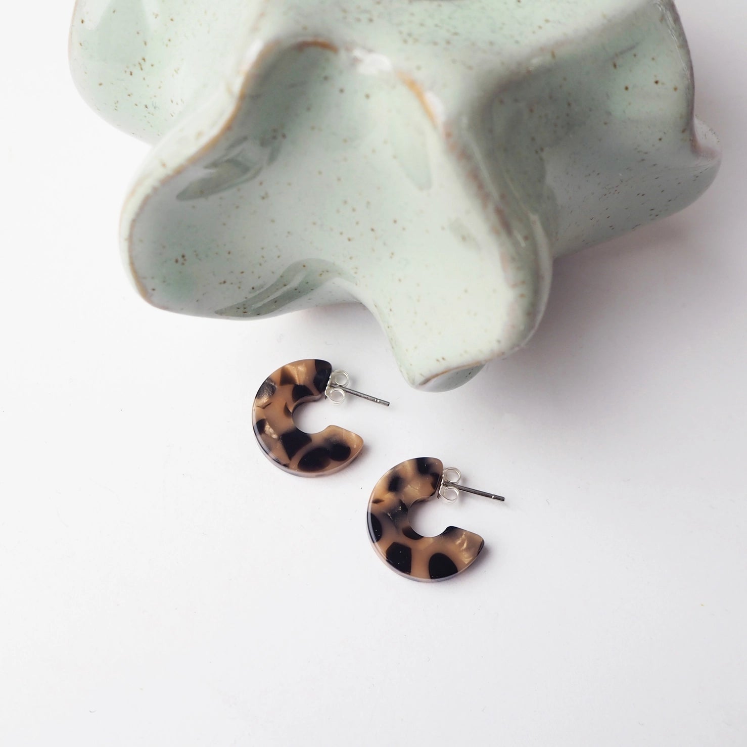 Karamell Flat Super Mini Hoop Earrings | by Custom Made - Lifestory