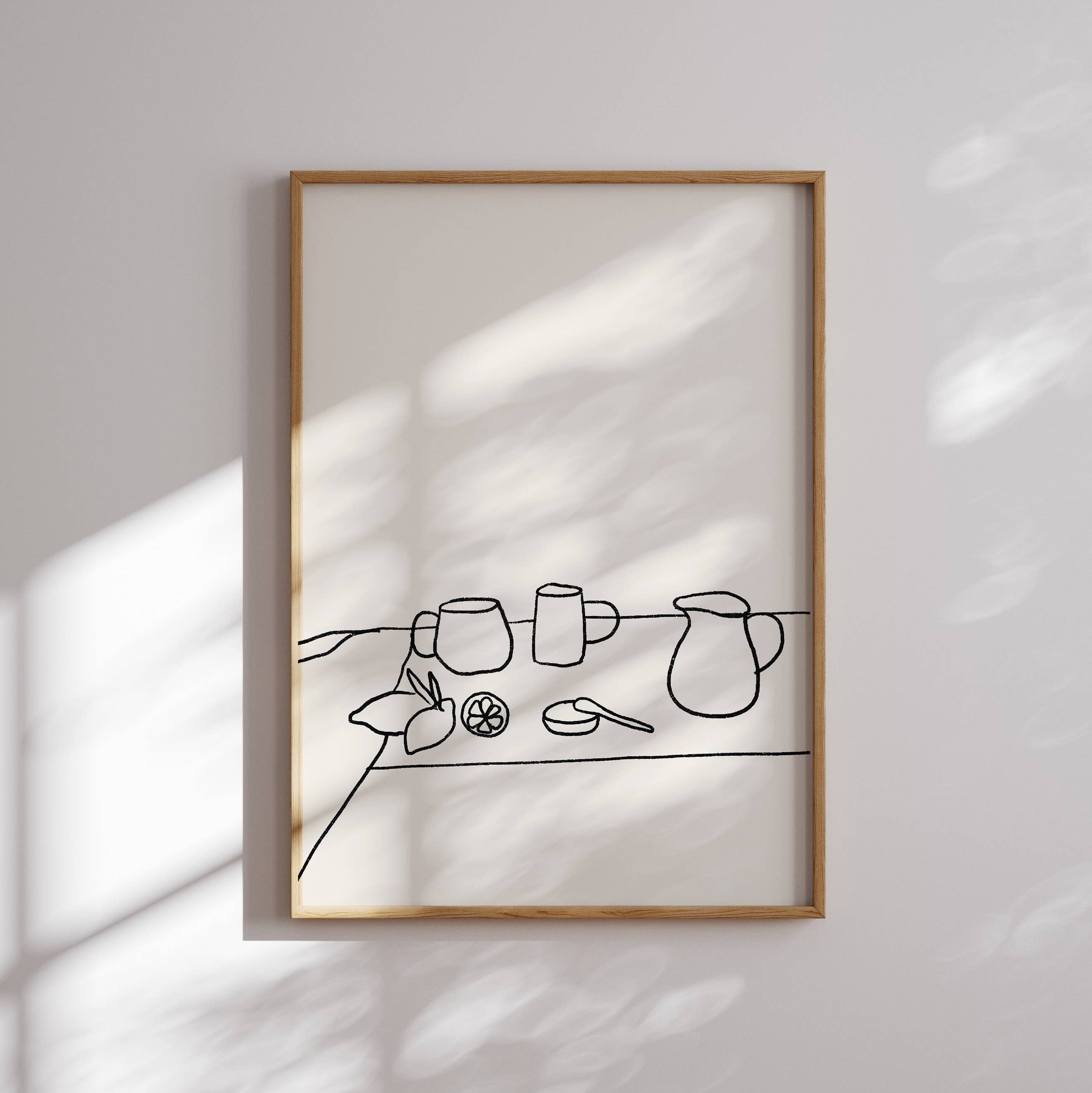Table Still Life Unframed A4 Print by Nat Creative - Lifestory