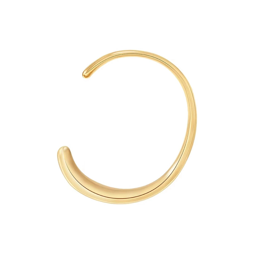 Bold Fluid Cuff Bangle - Water Resistant Gold or Silver Plating by Nordic Muse - Lifestory