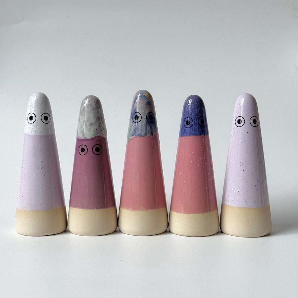 Studio Arhoj Ghosts in Various Purple Lilac Glazes