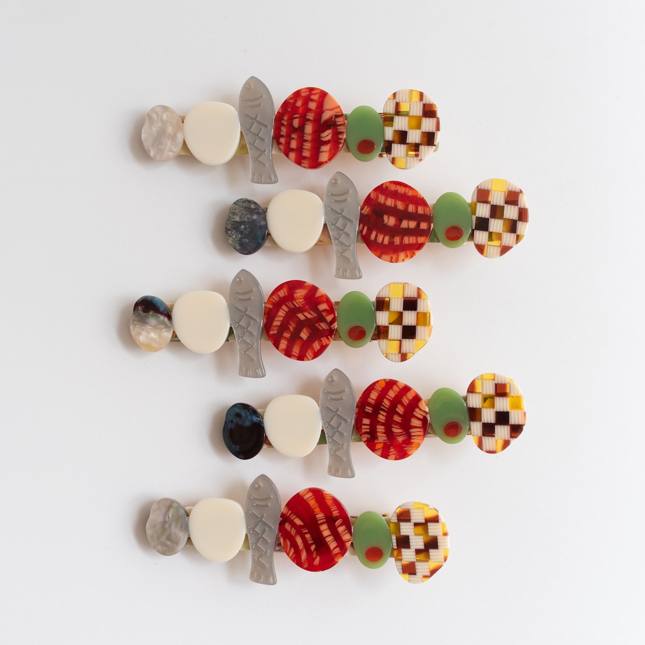 Winona Irene Hors D’oeuvre Appetiser Alligator Hair Clip - Lifestory