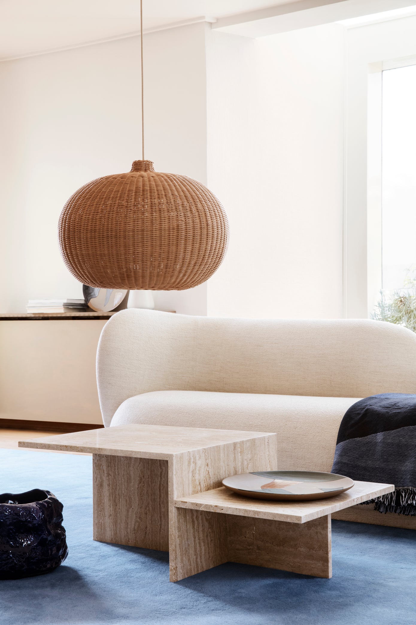Braided Belly Lampshade | Natural Rattan | by ferm Living - Lifestory