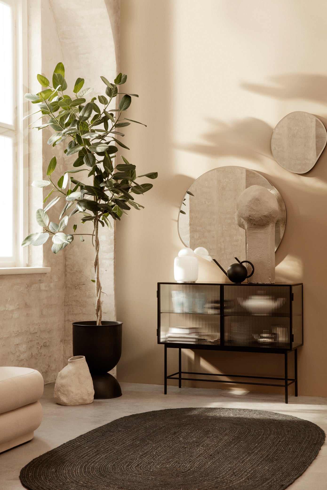 Pond Mirror | Wall Mirror | Brass | Small - Lifestory - ferm LIVING