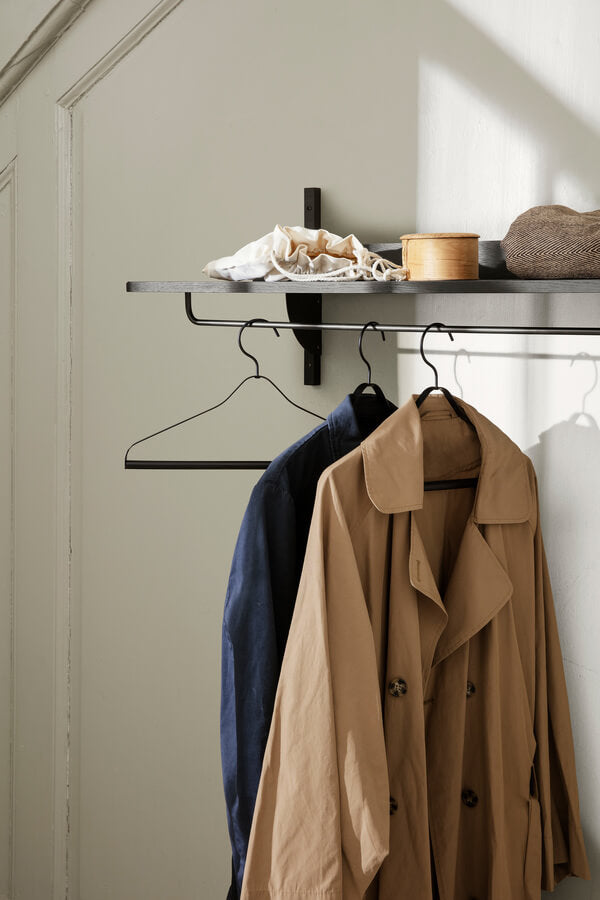 Sector Rack Shelf | Black Ash & Brass | by ferm Living - Lifestory - ferm LIVING