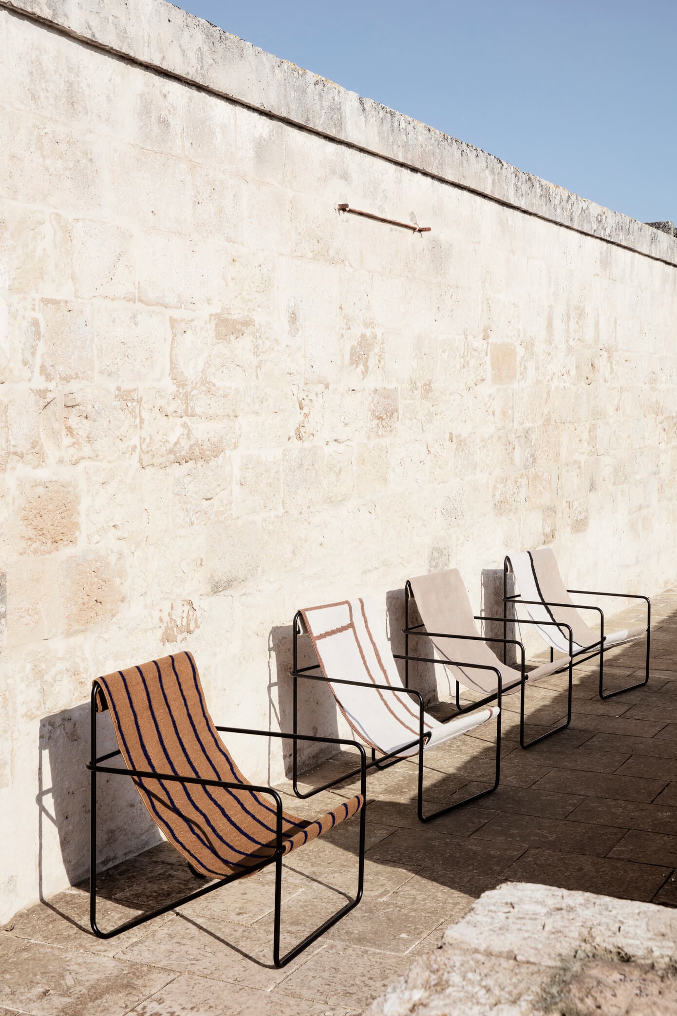 Desert Lounge Chair | Cashmere Frame + Block Fabric | by ferm Living - Lifestory - ferm Living