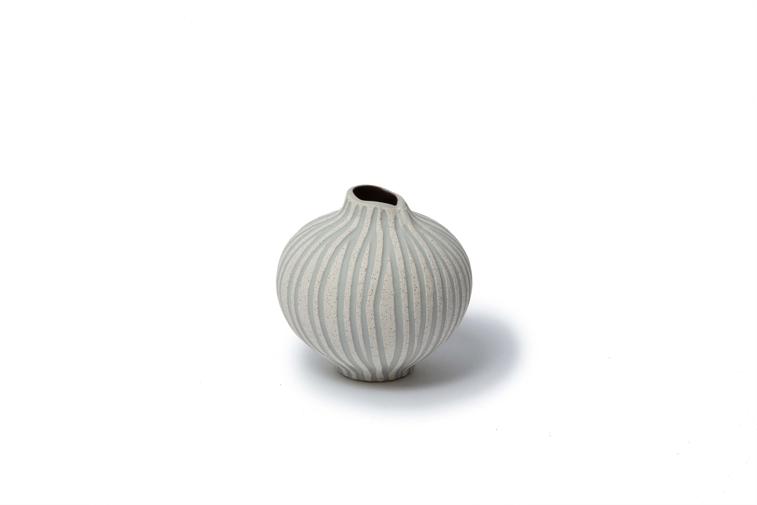 Line Vase | Medium | Sand White Stone Stripe | by Lindform - Lifestory - Lindform