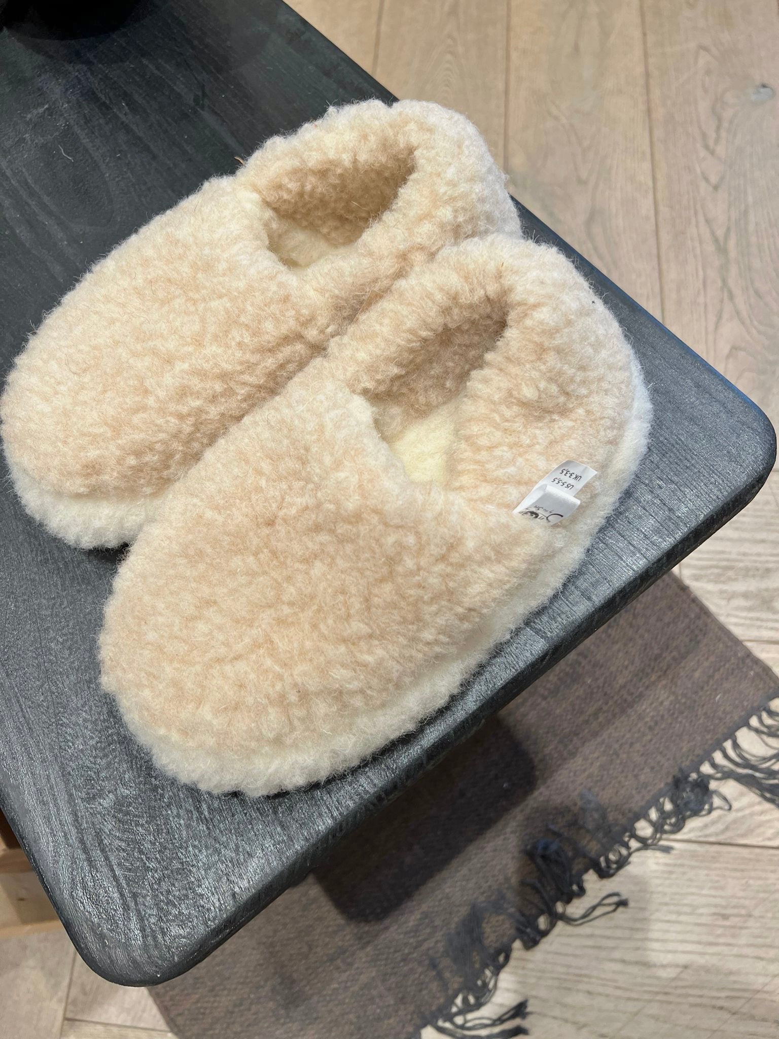 Unisex Full Slippers | Graphite & Natural | 6 Sizes | Merino Wool | by Yoko Wool - Lifestory