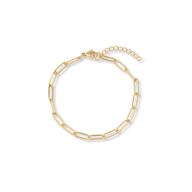 Cable Chain Bracelet in Gold or Silver by A Weathered Penny - Lifestory