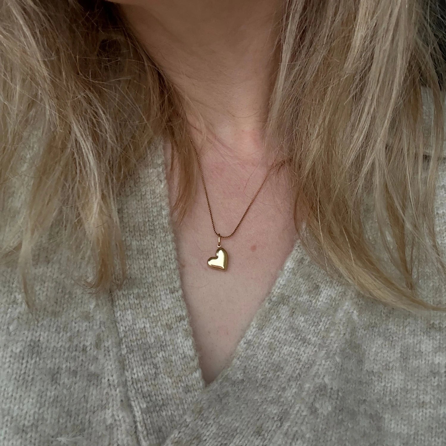 Tiny Heart Necklace in Gold by A Weathered Penny - Lifestory