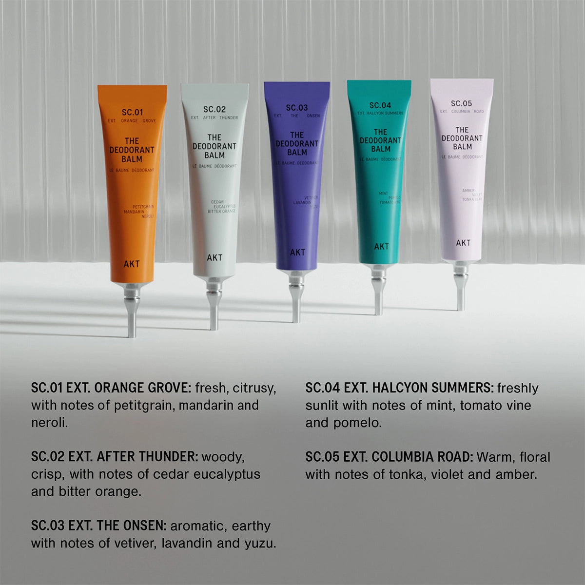AKT Deodorant Balm The Discovery Set (5 x 5ml) - Aluminium-Free & Vegan