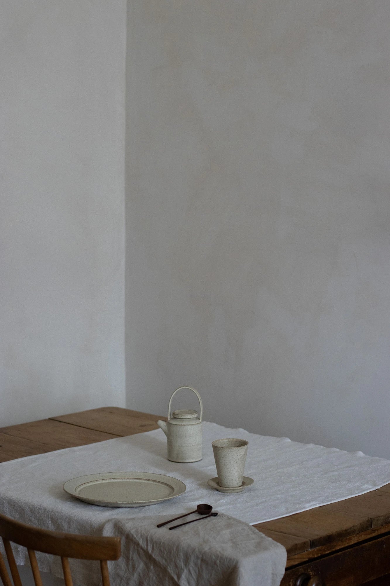 Tall Cup & Saucer in Stone Glaze by Blanc Ceramics - Lifestory