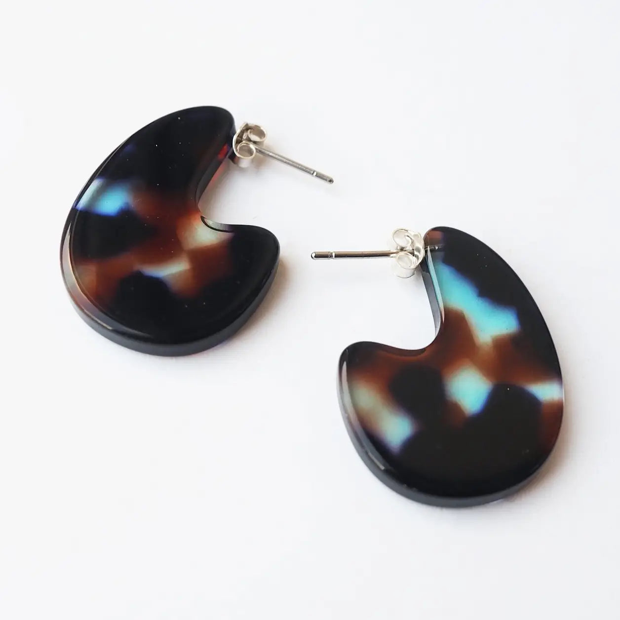 Coral Mini Teardrop Earrings | Acid Tortoiseshell | by Custom Made - Lifestory