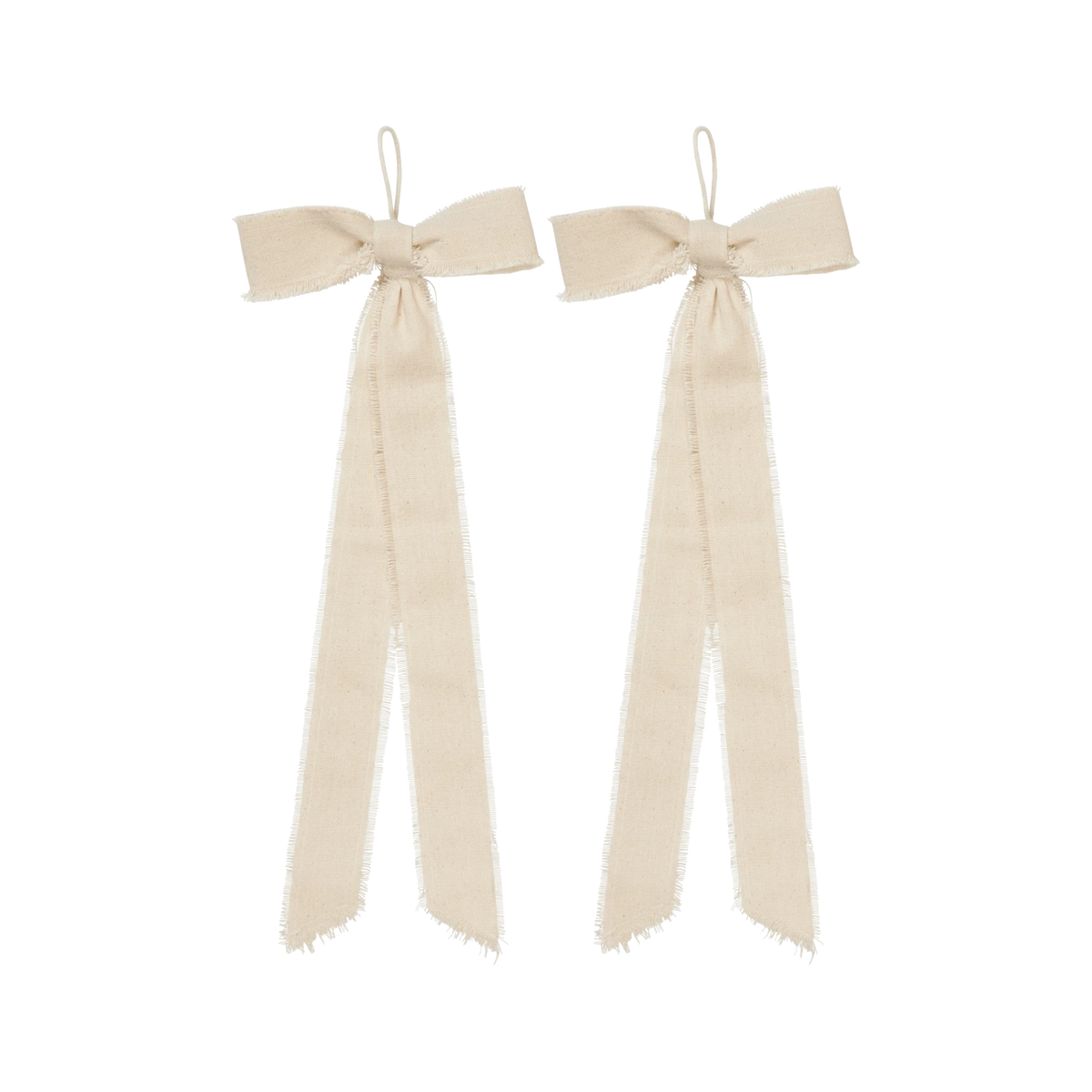 Ferm Living Set of 2 Small Bow Decorations in Natural - Lifestory