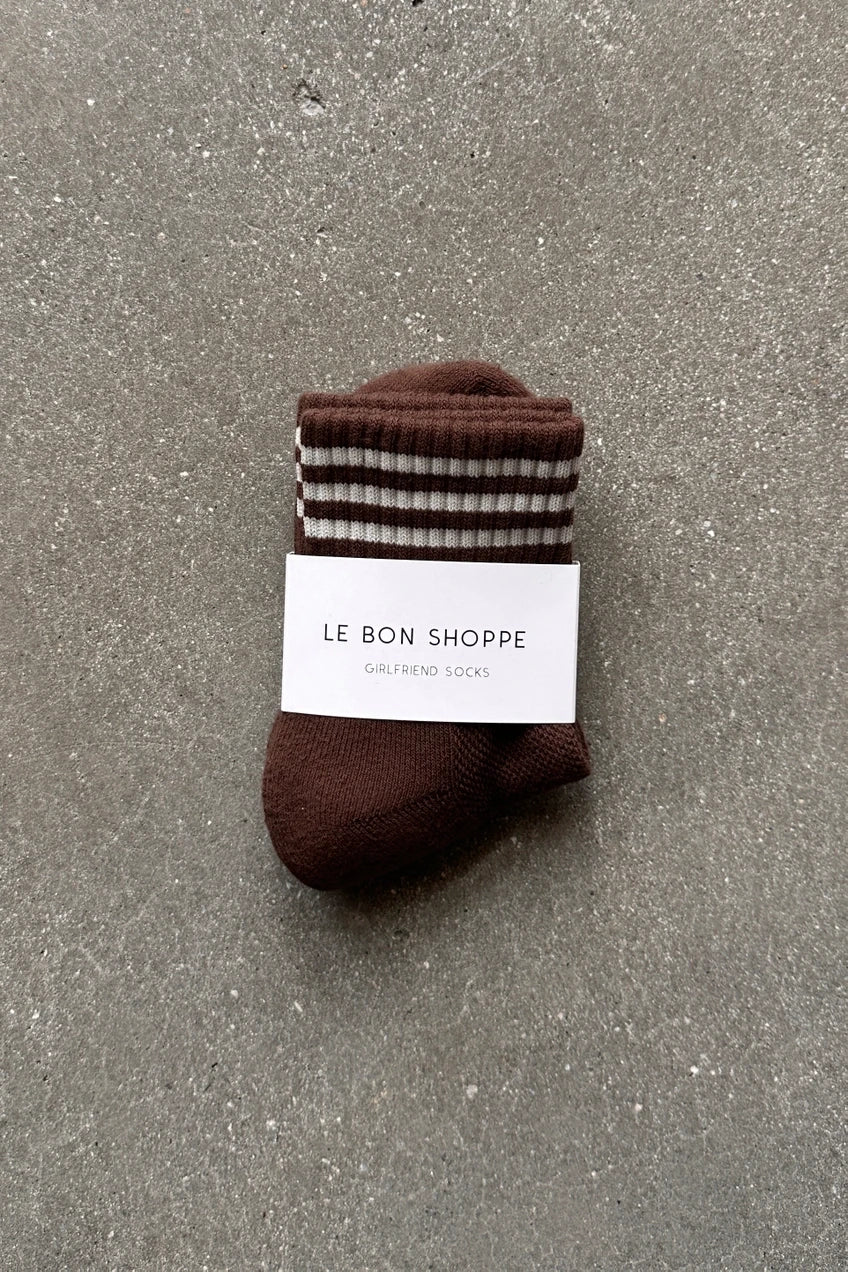 Le Bon Shoppe Girlfriend Socks in Mahogany