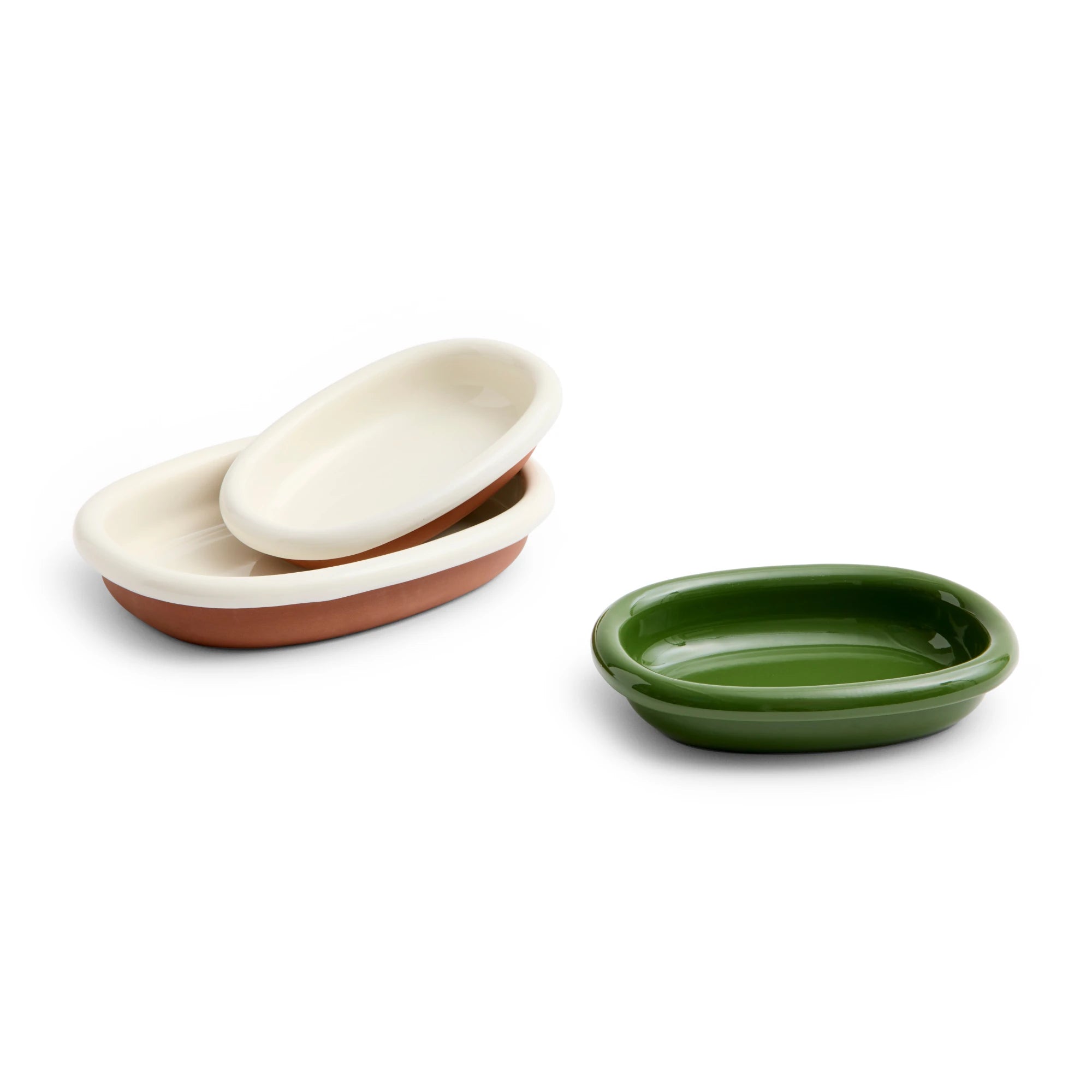 HAY Barro oval dishes on a white background