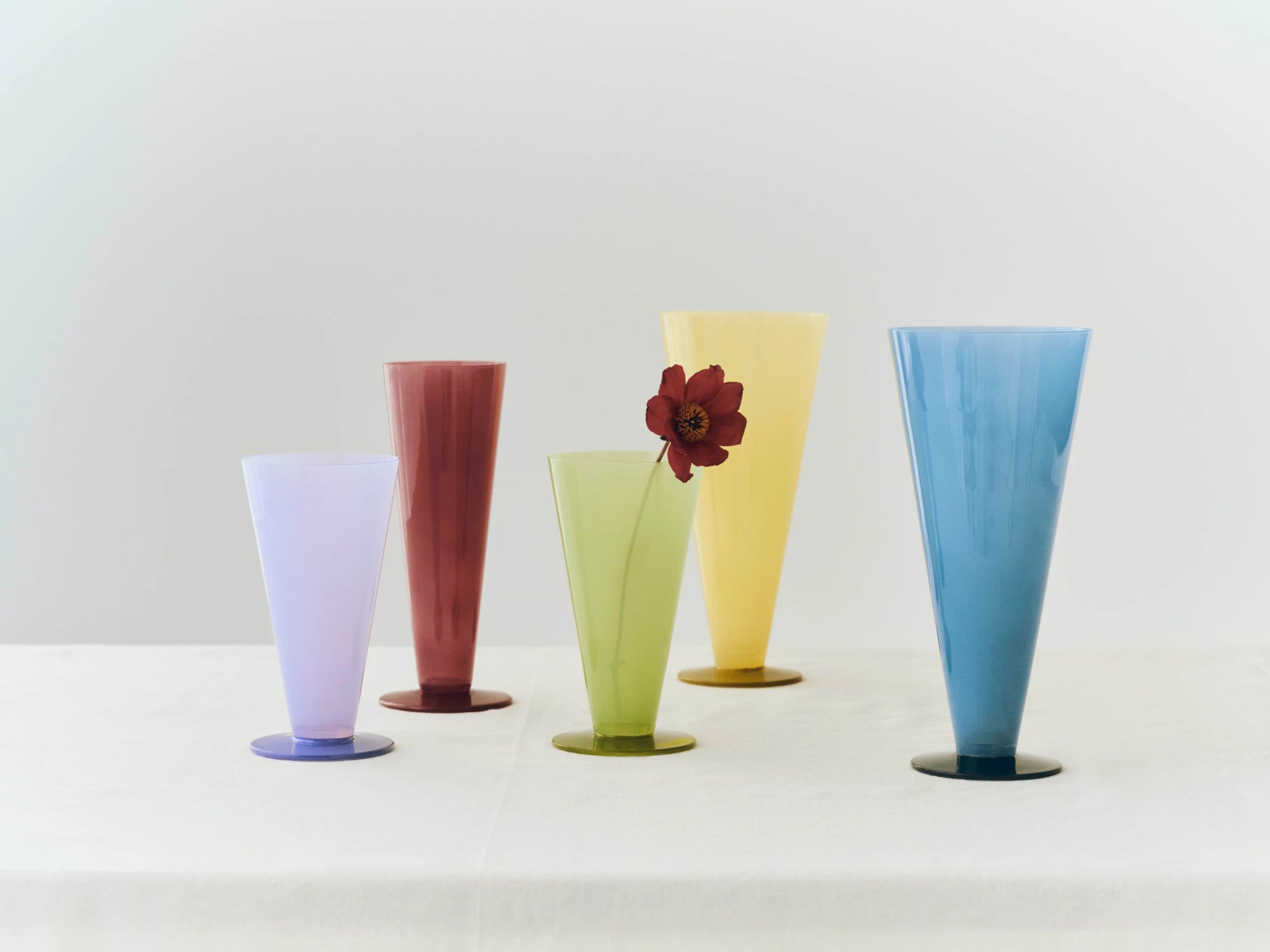 HAY Conical Vase Medium in Soda Glass - Lifestory
