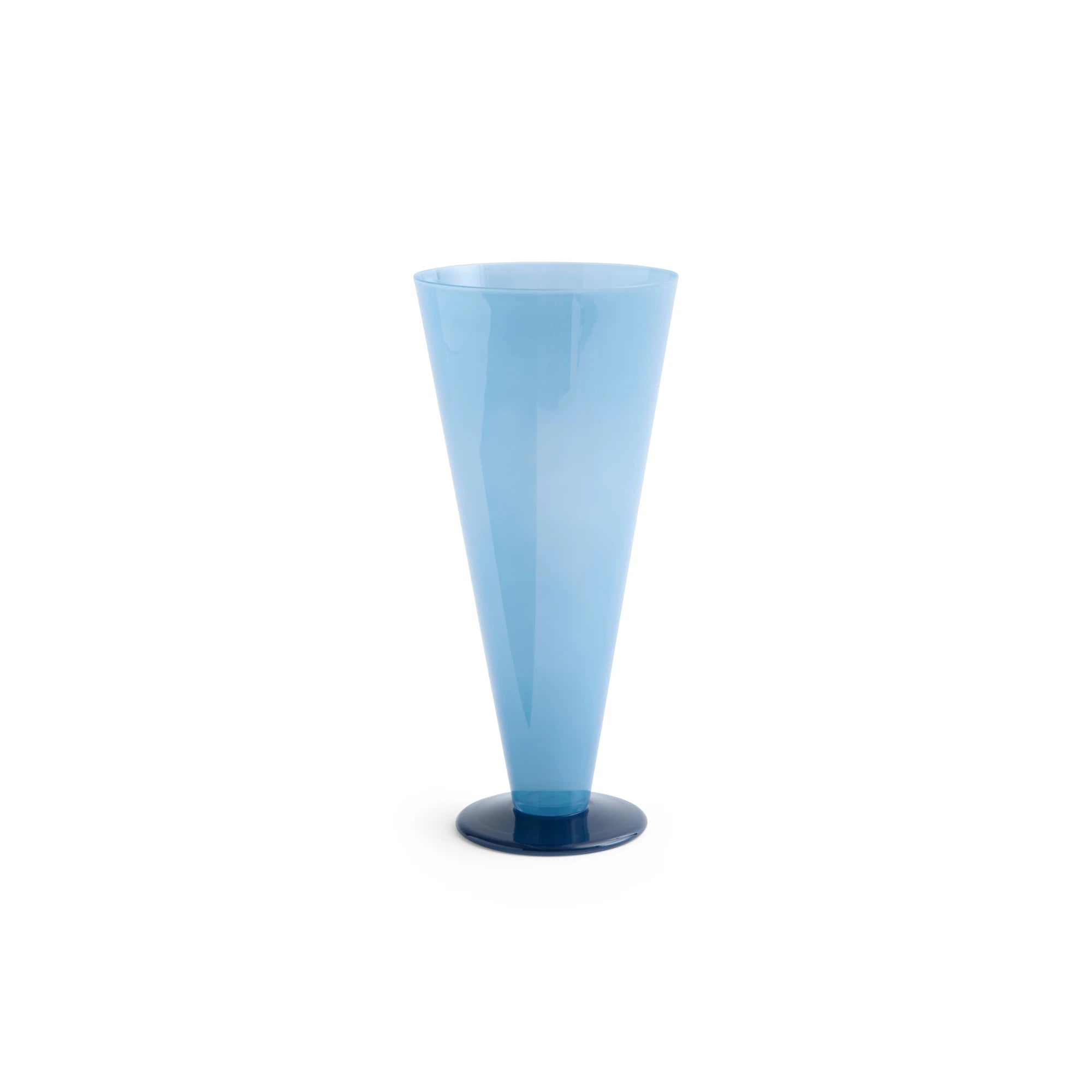HAY Conical Vase Large in Soda Glass - Lifestory