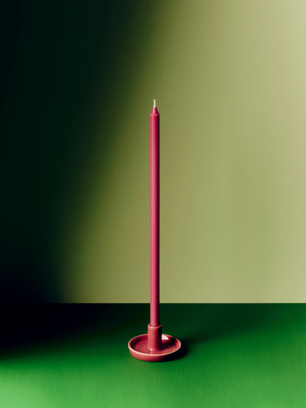 HAY Disc Candleholder Extra Small Slim in Berry Pink
