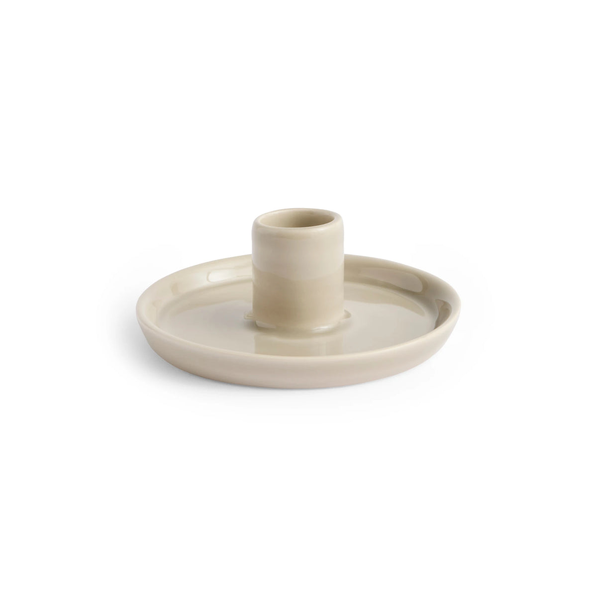 HAY disc candle holder in warm grey