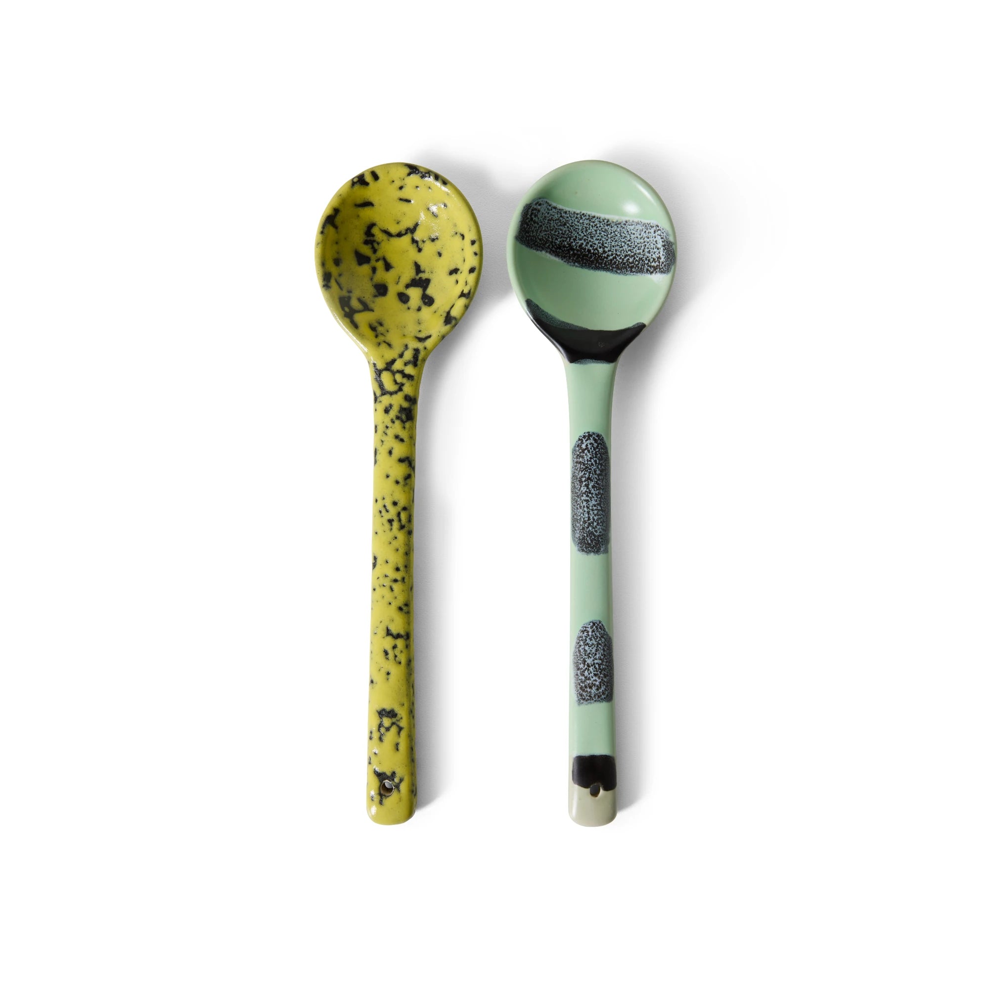 HKLIVING Set of 2 Ceramic Serving Spoons in Various Colourways - Lifestory