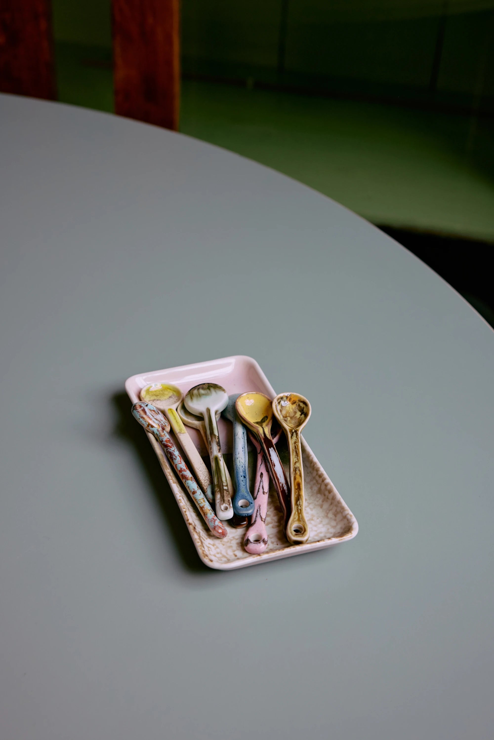 HKLIVING Set of 4 Ceramic Spoons in Various Colourways - Lifestory