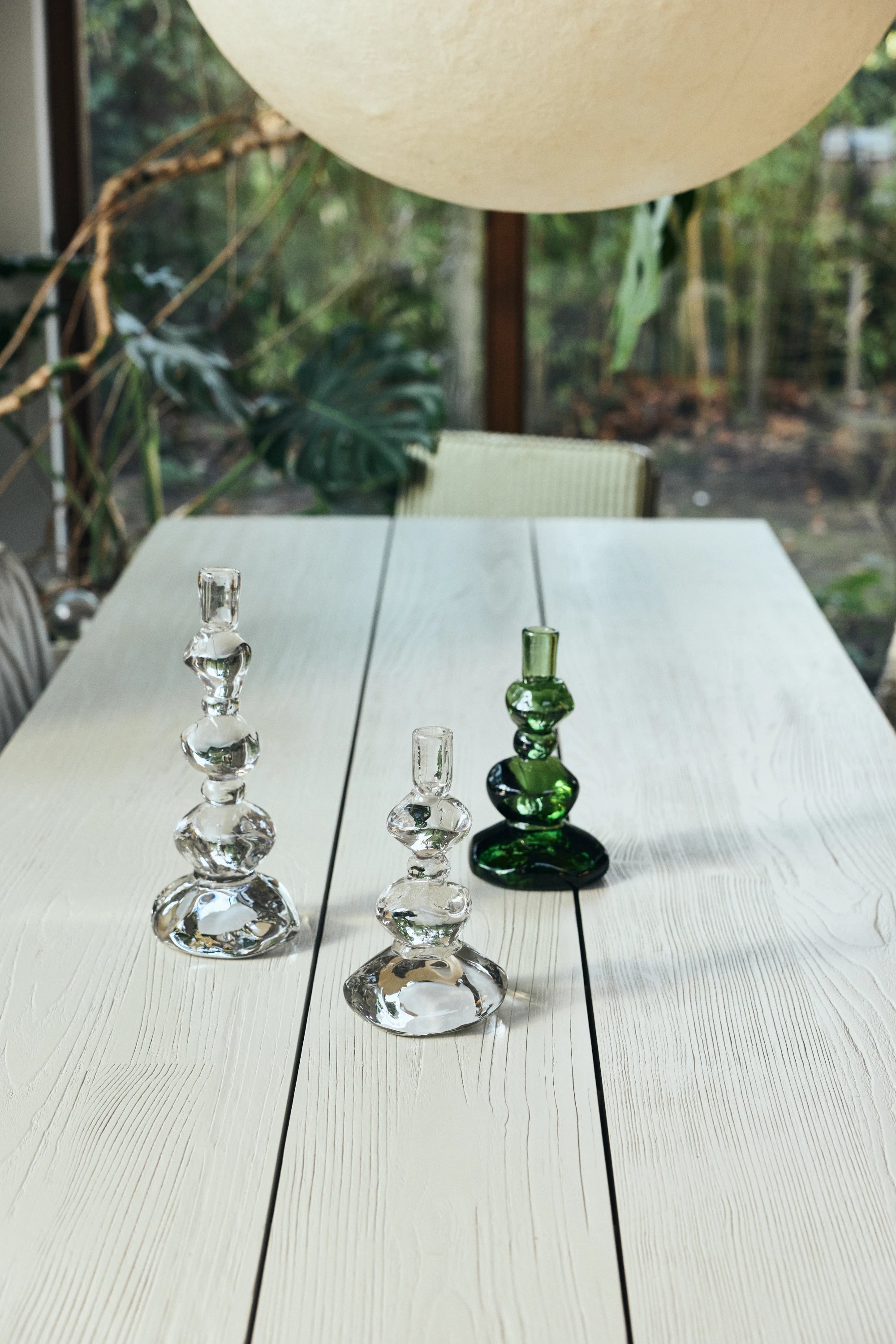 Nienke Sikkema for HKLIVING Candle Holder in Clear Glass - Large