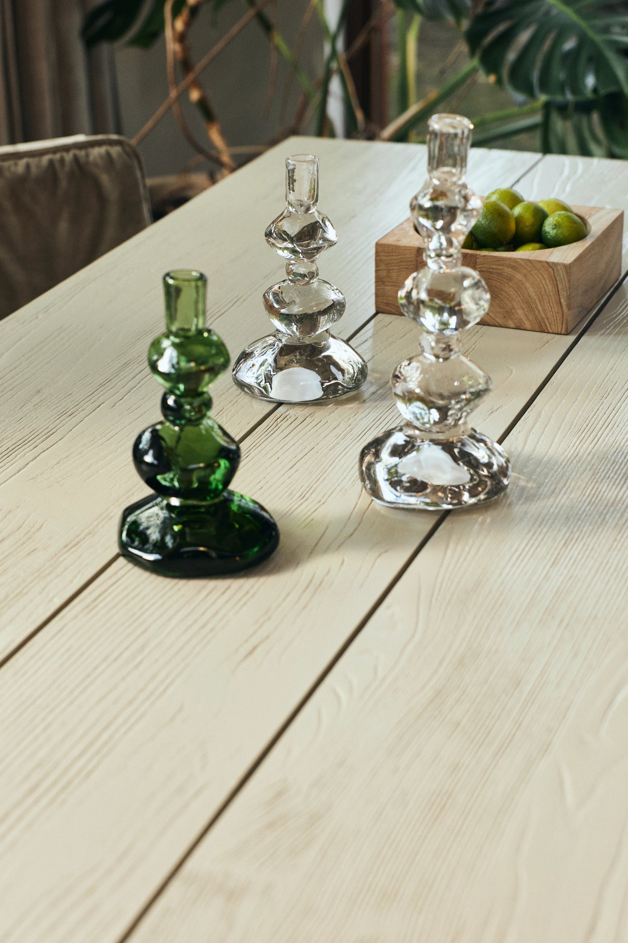 Nienke Sikkema for HKLIVING Candle Holder in Clear Glass - Medium