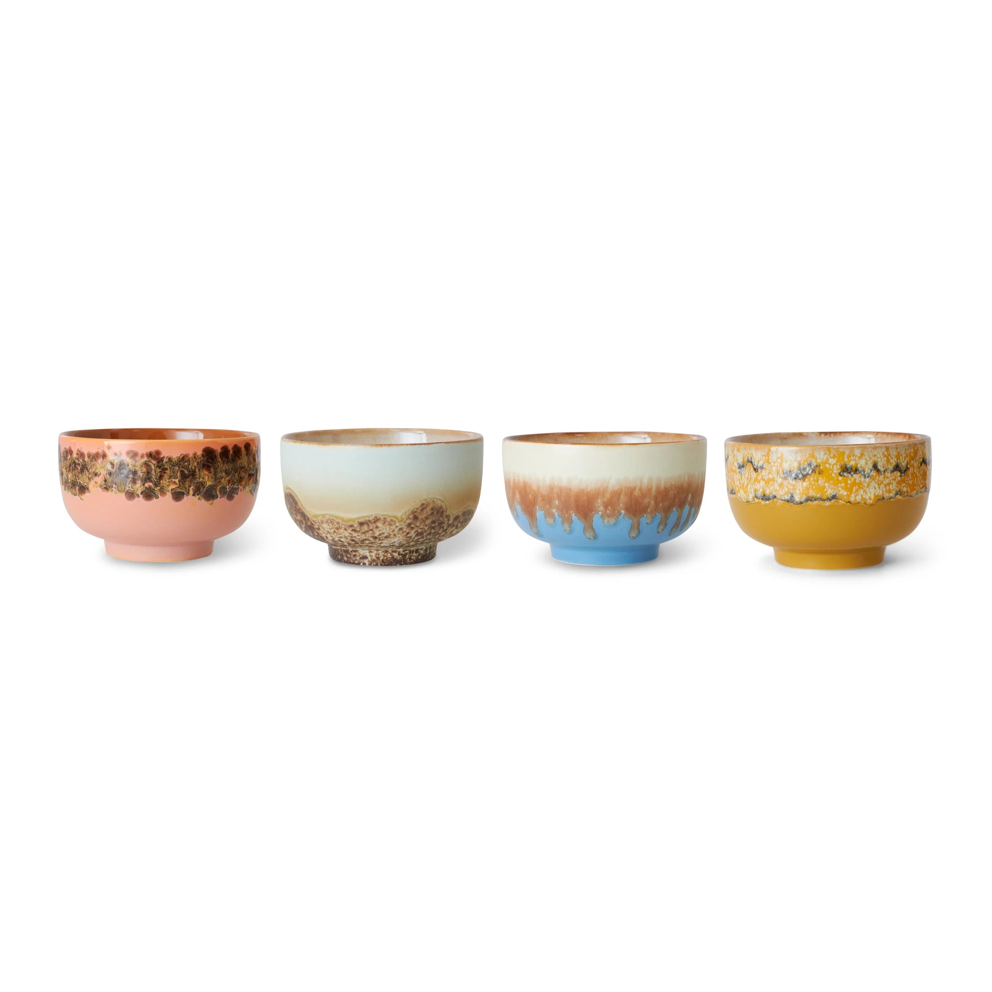 HKLIVING Set of 4 Noodle Bowls in Various Colourways
